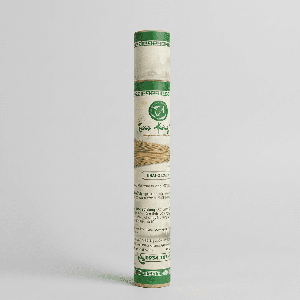 Ống Nhang Trầm Hương 3 Tấc - Ống 100 nén