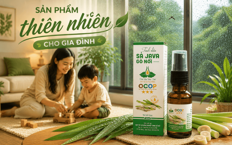 Xịt Sả Java Thiên Nhiên – Giải Pháp Đuổi Muỗi Từ Thiên Nhiên Cho Gia Đình Mùa Mưa